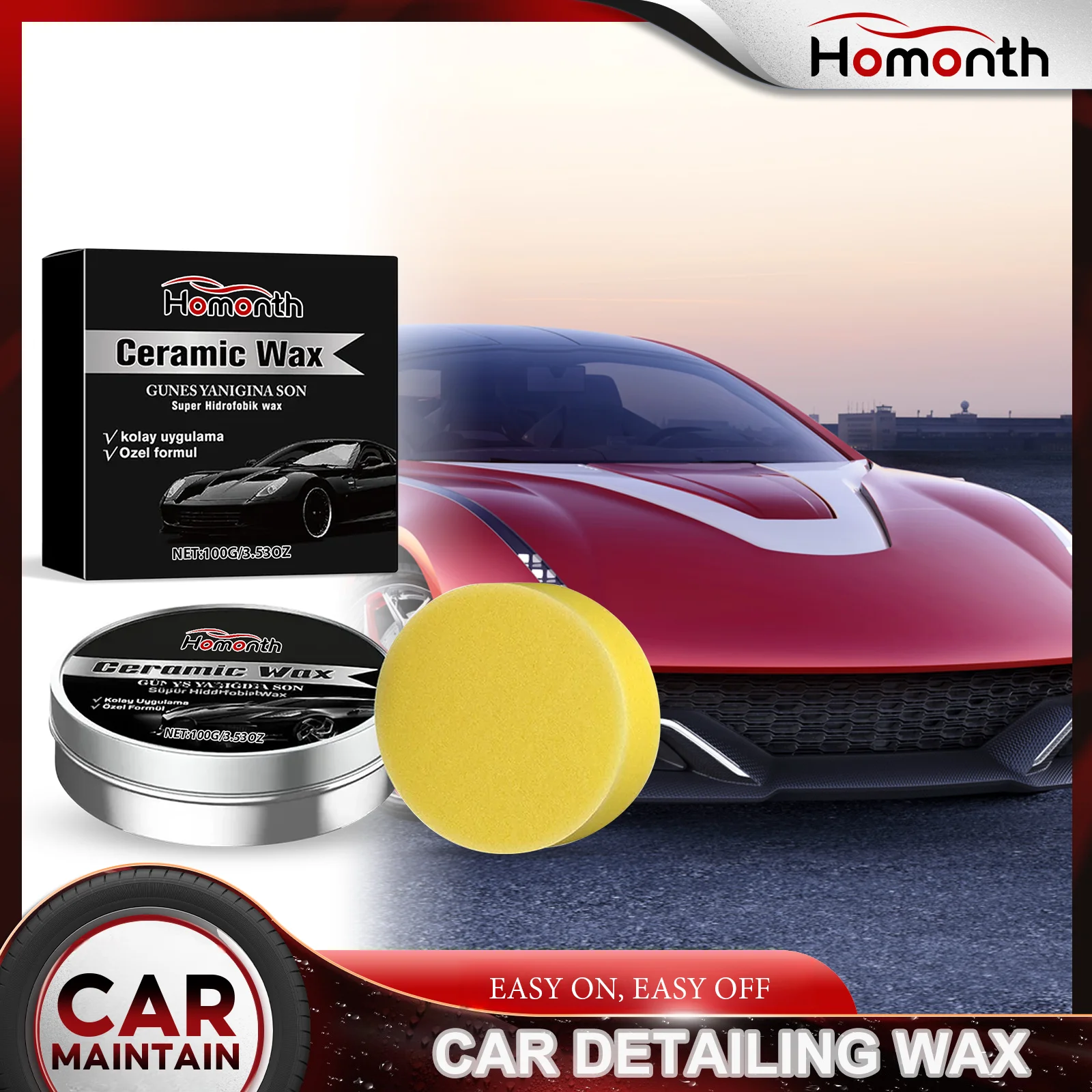 Car Wax Polish Paint Sealant Scratch Remover Coating Gloss Protects Paint from UV Dirt Easy Apply Paste Wax with Applicator 100g
Car Wax Polish Paint Sealant Scratch Remover Coating Gloss Protects Paint from UV Dirt Easy Apply Paste Wax with Applicator 100g