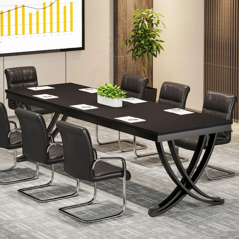 Tribesigns 6.5FT Conference Table for 6-8 People, 78 inch Long Rectangular Seminar Table with Strong Metal Frame (1, Black)
Tribesigns 6.5FT Conference Table for 6-8 People, 78 inch Long Rectangular Seminar Table with Strong Metal Frame (1, Black)
