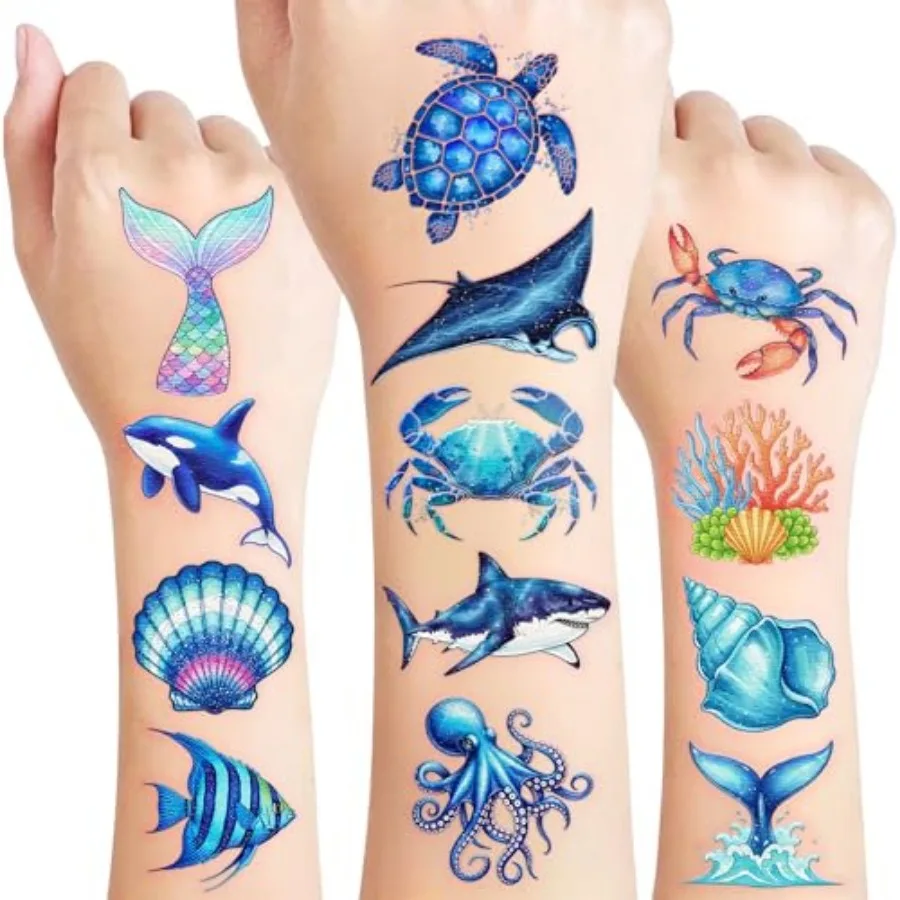 96PCS Ocean Temporary Tattoos Stickers - Under Te a Ted Birtday Party Frs Adventure Ocean Birtday Party rations Accessories Sup
96PCS Ocean Temporary Tattoos Stickers - Under Te a Ted Birtday Party Frs Adventure Ocean Birtday Party rations Accessories Sup