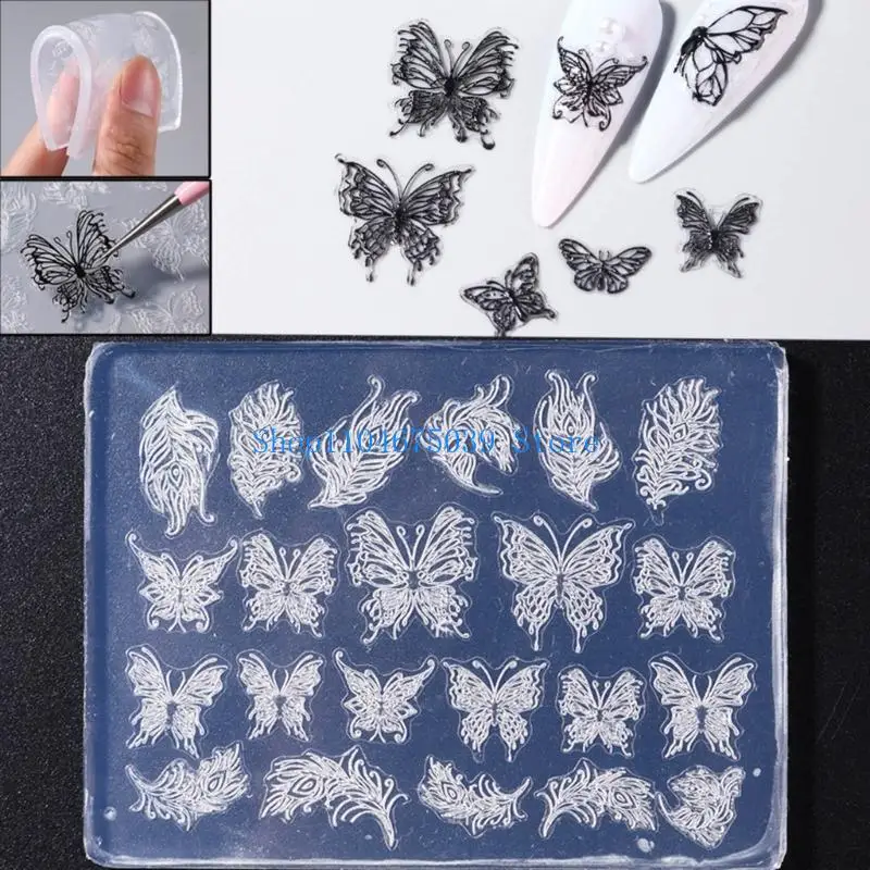 5asd Art Silicone Mold Beautiful 3D Casting Molds Embossed Stencils Sculpture Mould Decorations for Manicurist
5asd Art Silicone Mold Beautiful 3D Casting Molds Embossed Stencils Sculpture Mould Decorations for Manicurist