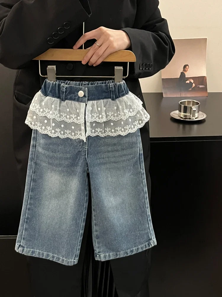 2025 Autumn New Children Korean Version Lace Lace Stitching Straight Leg Pants Wide-leg Pants Trousers Girls Jeans Trousers
2025 Autumn New Children Korean Version Lace Lace Stitching Straight Leg Pants Wide-leg Pants Trousers Girls Jeans Trousers