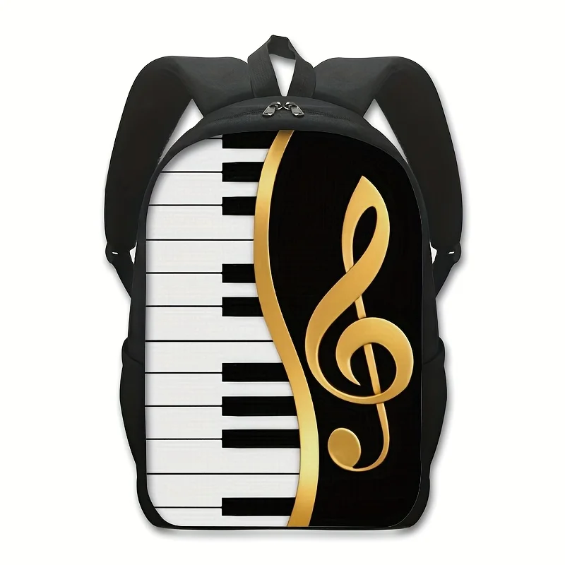 Fashionable notes and piano keyboard backpack with large capacity for youth travel and schoolbag, adjustable shoulder strap
Fashionable notes and piano keyboard backpack with large capacity for youth travel and schoolbag, adjustable shoulder strap