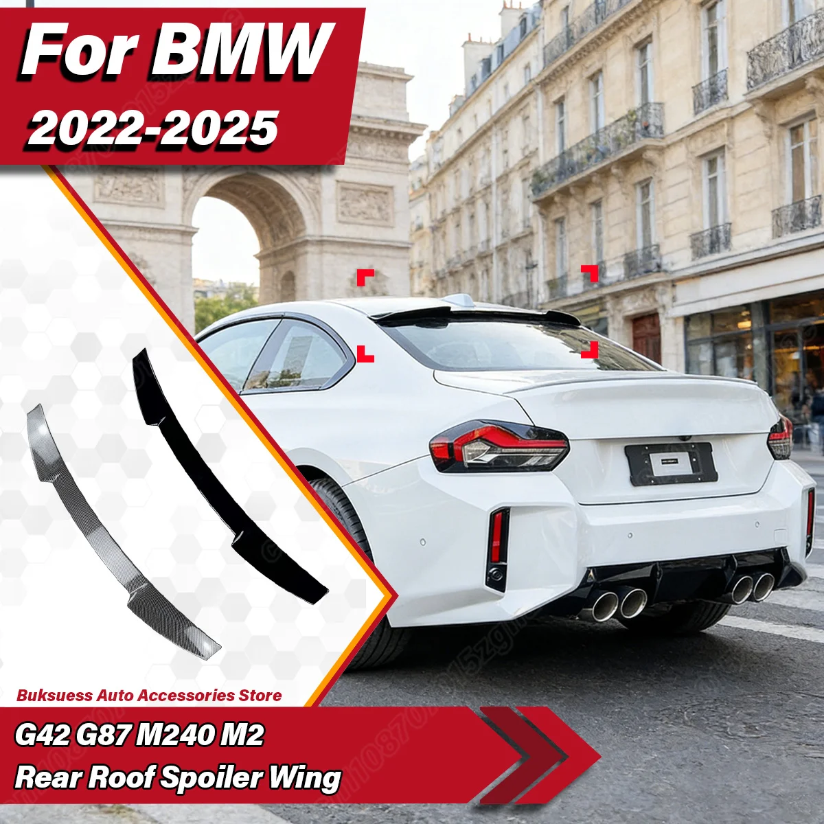 For Bmw G42 G87 M240 M2 2022 2023 2024 2025 Rear Roof Spoiler Fixed Wing Splitter Car Exterior Roofline Lip Styling Accessories
For Bmw G42 G87 M240 M2 2022 2023 2024 2025 Rear Roof Spoiler Fixed Wing Splitter Car Exterior Roofline Lip Styling Accessories