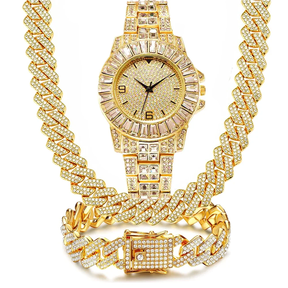 3 шт. комплект ювелирных изделий 15 мм Bling Icedout кубинское ожерелье часы браслет для мужчин уличный стиль бар клуб рэп праздничные подарки повседневная одежда
3 шт. комплект ювелирных изделий 15 мм Bling Icedout кубинское ожерелье часы браслет для мужчин уличный стиль бар клуб рэп праздничные подарки повседневная одежда