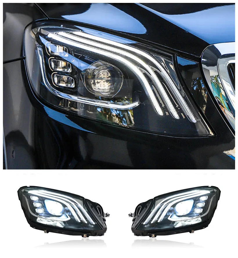 Suitable for 14-18 Mercedes-Benz W222S-class 320 350 400 new Maybach headlight assembly full LED daytime running lights
Suitable for 14-18 Mercedes-Benz W222S-class 320 350 400 new Maybach headlight assembly full LED daytime running lights