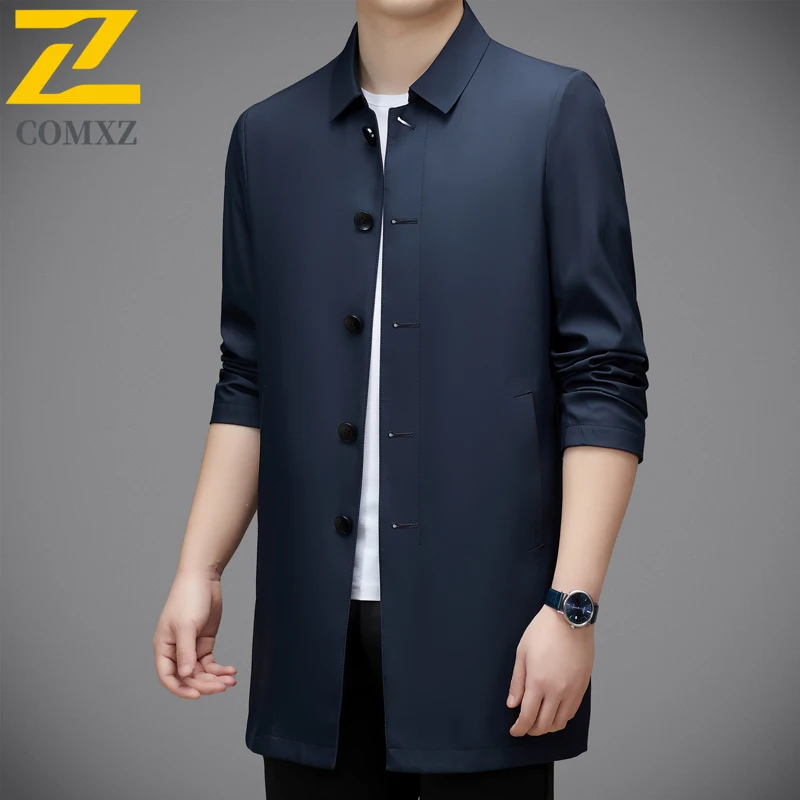 Male Versatile Trench Coat Loose Fit Business Casual Windproof Outerwear Premium Comfort Lightweight Spring Autumn Mens Clothing
Male Versatile Trench Coat Loose Fit Business Casual Windproof Outerwear Premium Comfort Lightweight Spring Autumn Mens Clothing