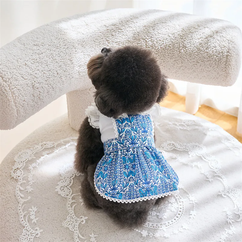 Spring/Summer Pet Dog Dog Cat Blue and White Porcelain Printed Skirt Clothing Teddy Bigbear Pet Supplies Clothing
Spring/Summer Pet Dog Dog Cat Blue and White Porcelain Printed Skirt Clothing Teddy Bigbear Pet Supplies Clothing