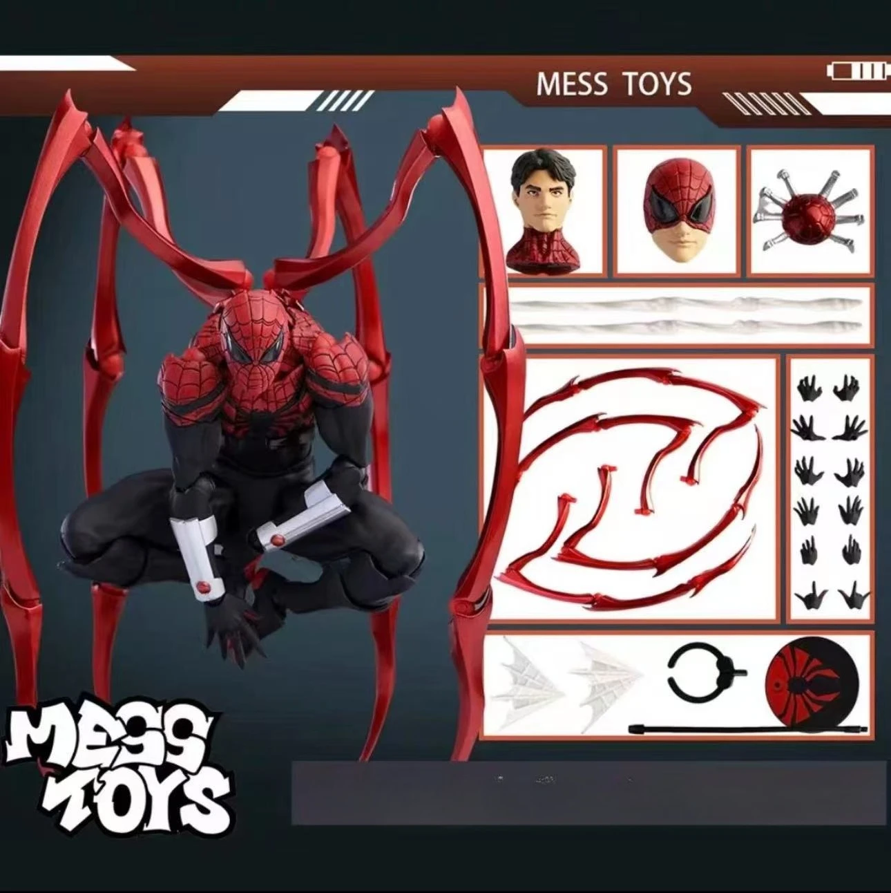 MESS TOYS Чжан Паркер Ultimate Человек-Паук Ultimate Сосед Сустав Практическая модель
MESS TOYS Чжан Паркер Ultimate Человек-Паук Ultimate Сосед Сустав Практическая модель