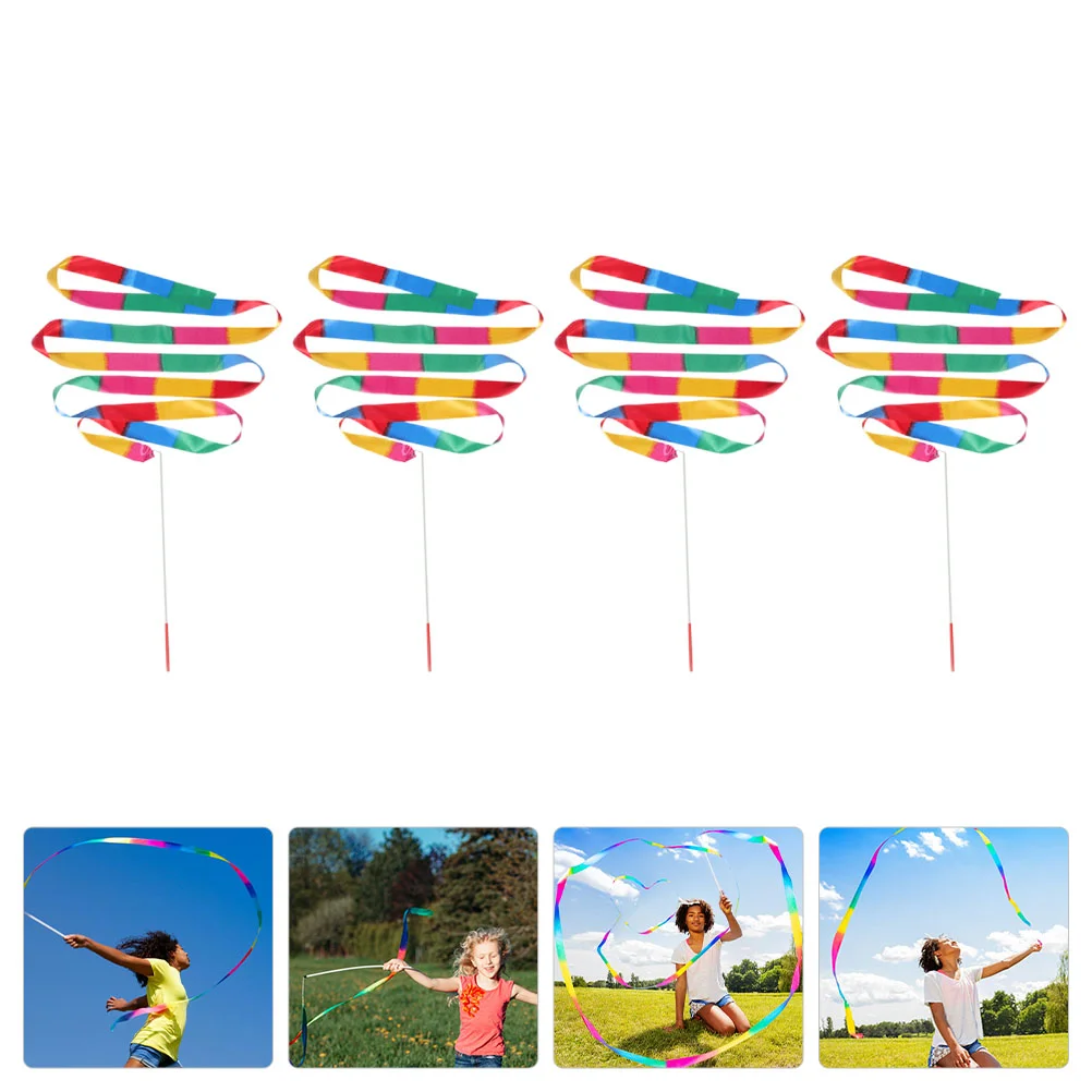 4pcs Gymnastics Ribbon Colorful Dancing Streamer Portable Rhythmic Ribbons Children Artistic Performance Fitness
4pcs Gymnastics Ribbon Colorful Dancing Streamer Portable Rhythmic Ribbons Children Artistic Performance Fitness