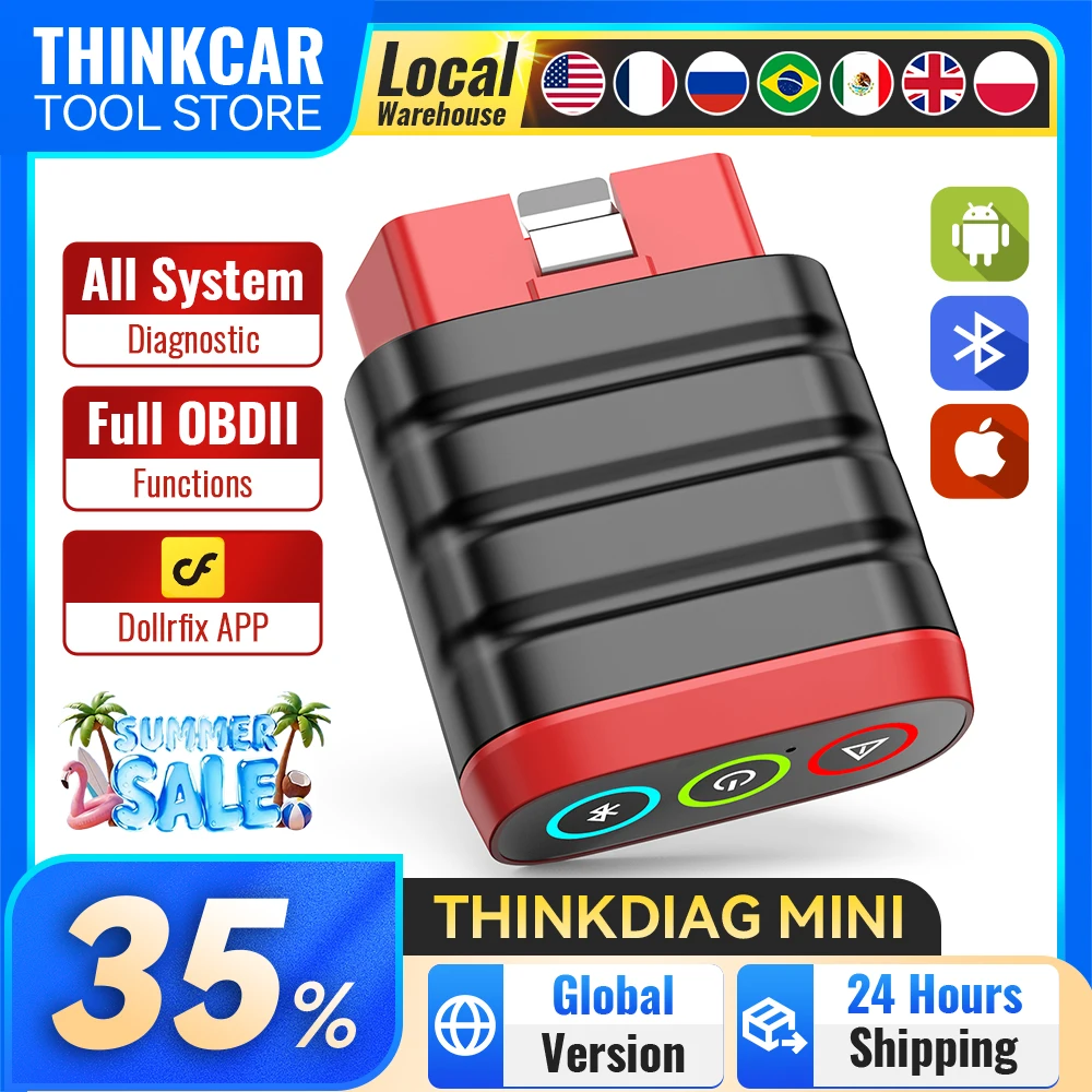 Thinkcar Thinkdiag Mini Diagnostic Tools Full System OBD2 Scanner Lifetime Free Update Bluetooth Scan Tool Automotive Scanner
Thinkcar Thinkdiag Mini Diagnostic Tools Full System OBD2 Scanner Lifetime Free Update Bluetooth Scan Tool Automotive Scanner