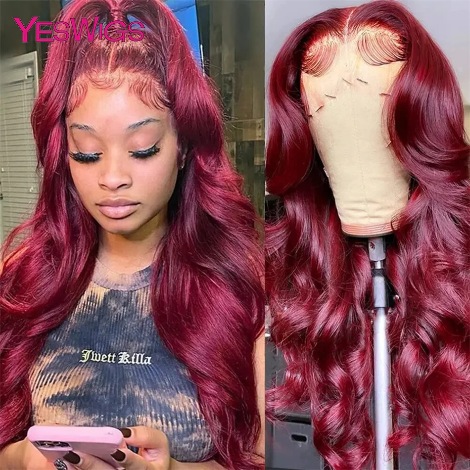 13x4 Body Wave Burgundy Cherry Red Lace Front Wig Brazilian Virgin Colored Glueless Lace Frontal Wig 100% Human Hair Pre Plucked
13x4 Body Wave Burgundy Cherry Red Lace Front Wig Brazilian Virgin Colored Glueless Lace Frontal Wig 100% Human Hair Pre Plucked