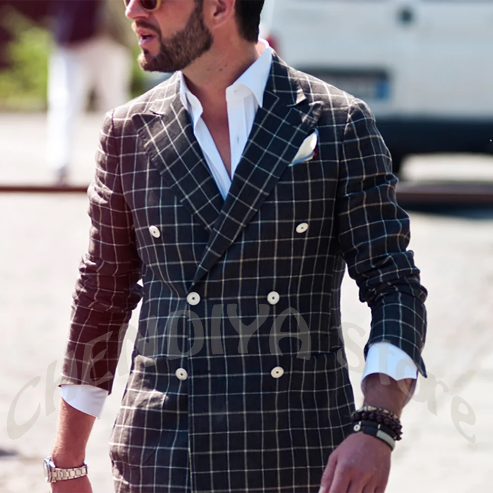 Double Breasted Peak Lapel Men's Suit Slim Fit Casual Business Formal Occasion Party Outfit Fashion Streetwear Jacket Pants
Double Breasted Peak Lapel Men's Suit Slim Fit Casual Business Formal Occasion Party Outfit Fashion Streetwear Jacket Pants