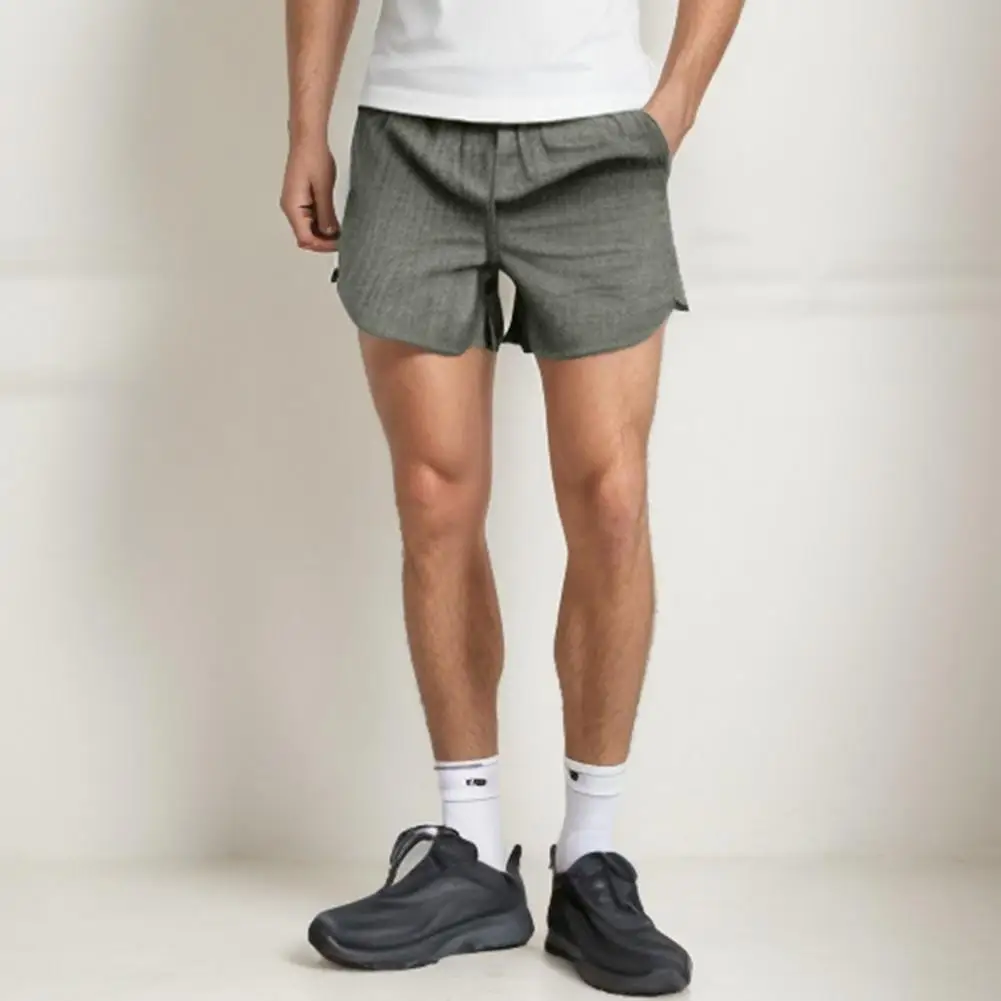 Breathable Men Shorts Elastic Waist Men's Beach Shorts Adjustable Drawstring Solid Color Wide Leg Sport Casual Shorts
Breathable Men Shorts Elastic Waist Men's Beach Shorts Adjustable Drawstring Solid Color Wide Leg Sport Casual Shorts