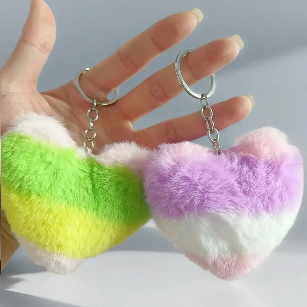 Creative for Woman Small Accessory Keyring Plush Rainbow Color Love Heart Keychain Cute Backpack Hangings Key Chain Ring Gift
Creative for Woman Small Accessory Keyring Plush Rainbow Color Love Heart Keychain Cute Backpack Hangings Key Chain Ring Gift