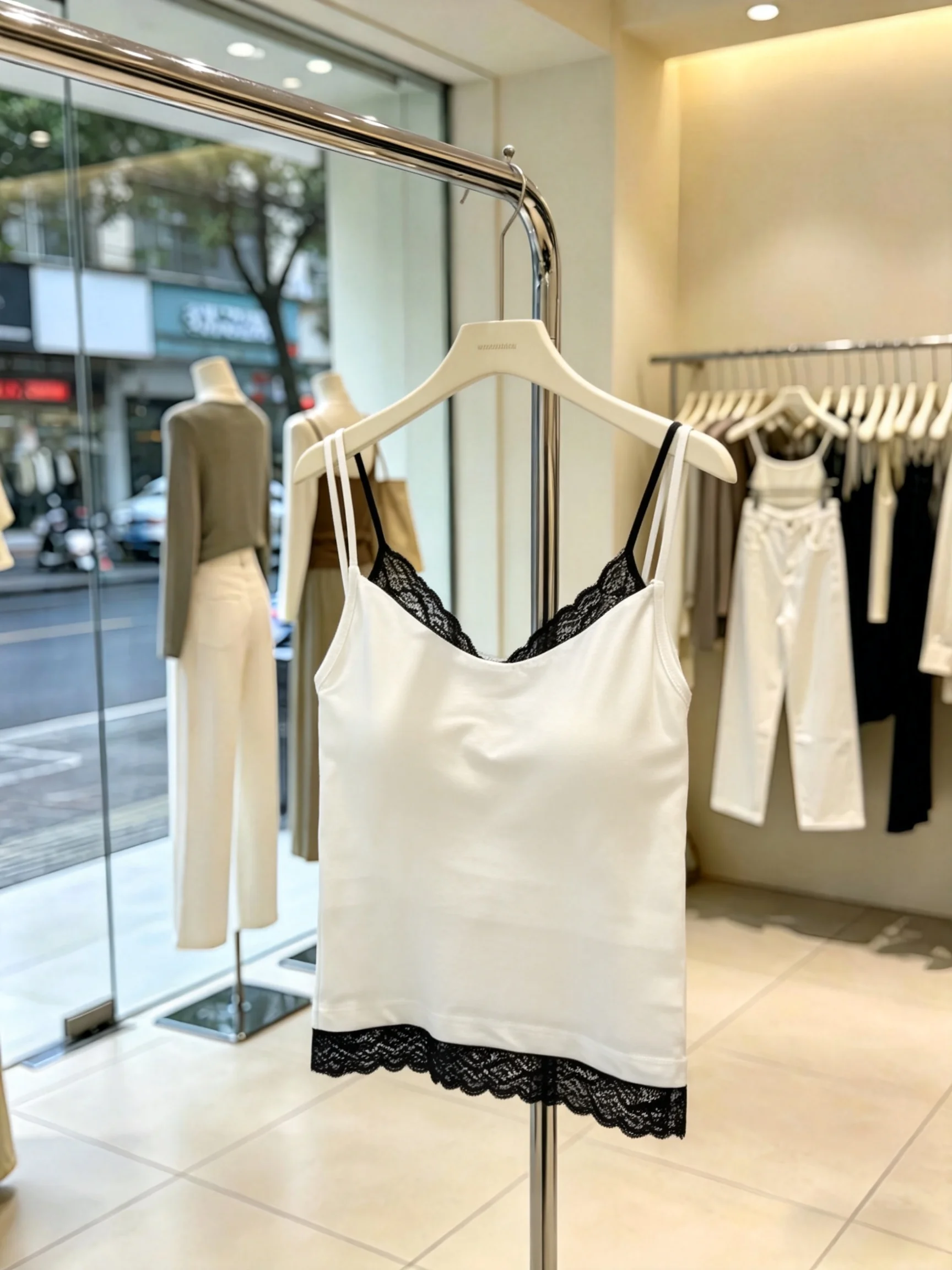 High-End Women's Lace Patchwork Strap Vest Summer Inner Wear Outer Wear Sexy Back Base Top Moisture Wicking Color Block
High-End Women's Lace Patchwork Strap Vest Summer Inner Wear Outer Wear Sexy Back Base Top Moisture Wicking Color Block