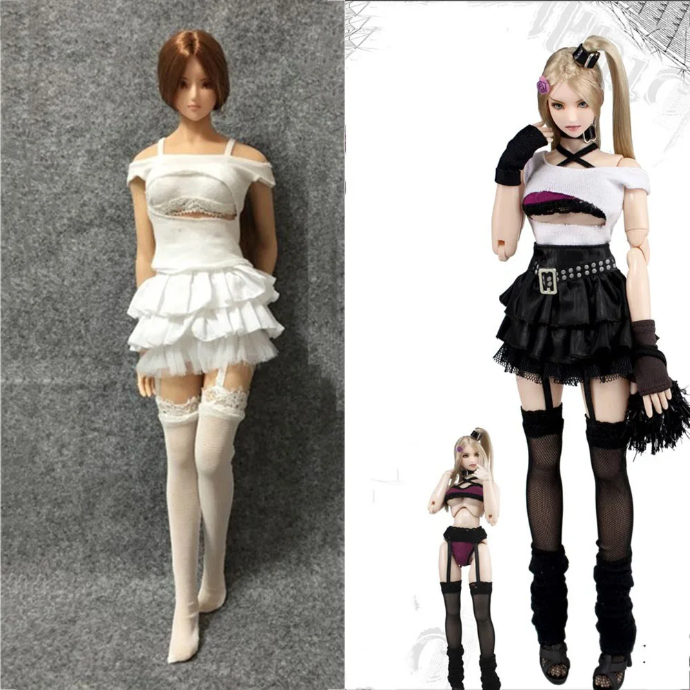 Gothic Black White Color 1/6 Women's Open Chest Princess Tutu Skirt Set Underwear Stockings Gothic Punk Style for 12" Body
Gothic Black White Color 1/6 Women's Open Chest Princess Tutu Skirt Set Underwear Stockings Gothic Punk Style for 12" Body