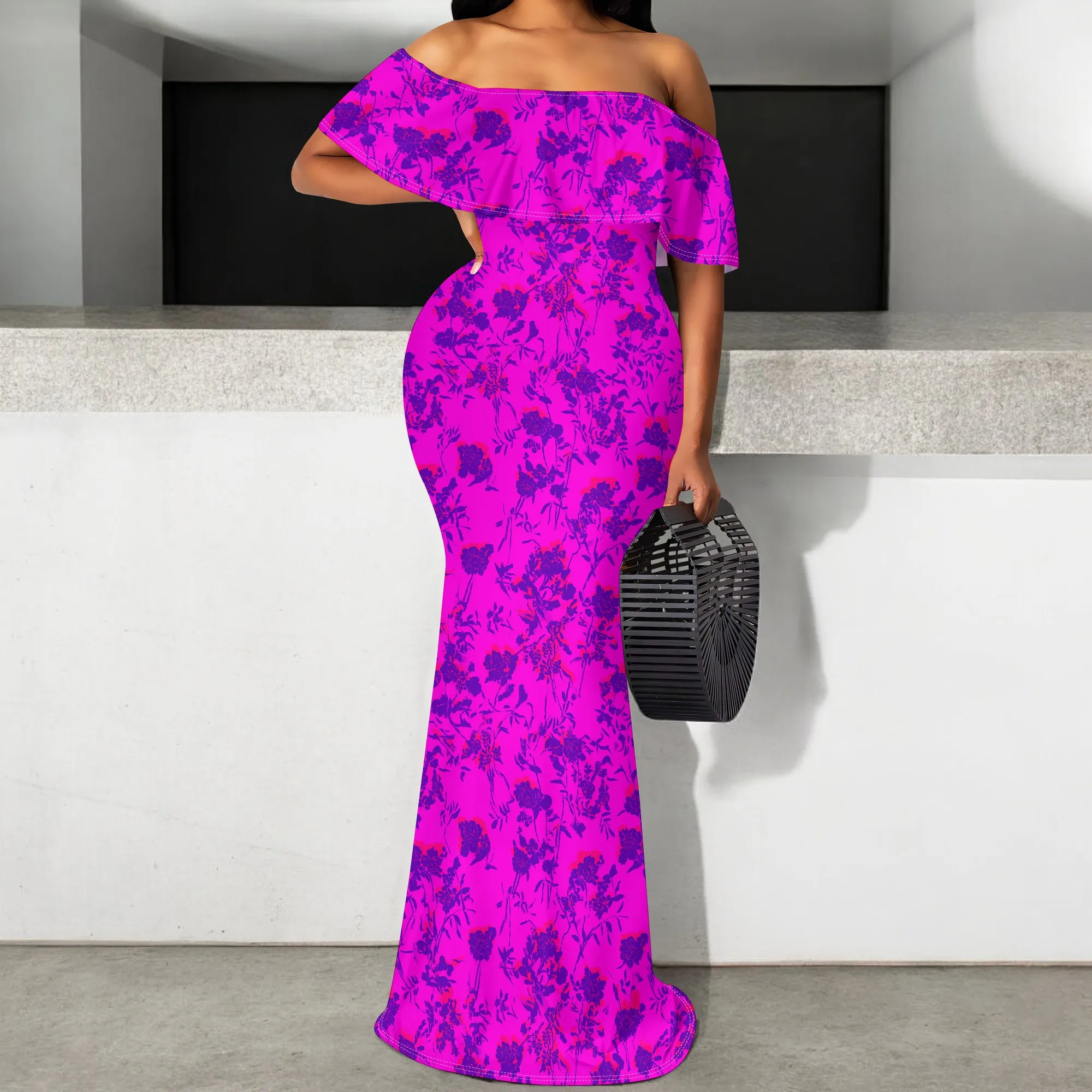 Floral Off-Shoulder Maxi Dress for Women Pink Print 2025 New Arrival Casual Party Dress S-3XL
Floral Off-Shoulder Maxi Dress for Women Pink Print 2025 New Arrival Casual Party Dress S-3XL
