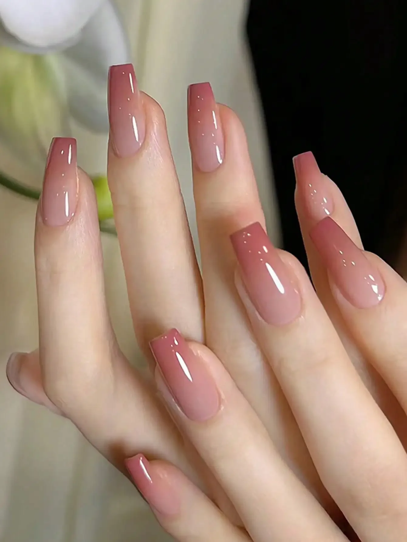 24Pcs Medium Size Coffin Shaped False Nails With Peach Ombre Gradient Design, Includes 1Pc Jelly Gel And 1Pc Nail File, Suitable For Music Festival Party, Dancing, Daily Wear, Removable And Reusable Press On Nails Nail Supplies Nails
24Pcs Medium Size Coffin Shaped False Nails With Peach Ombre Gradient Design, Includes 1Pc Jelly Gel And 1Pc Nail File, Suitable For Music Festival Party, Dancing, Daily Wear, Removable And Reusable Press On Nails Nail Supplies Nails