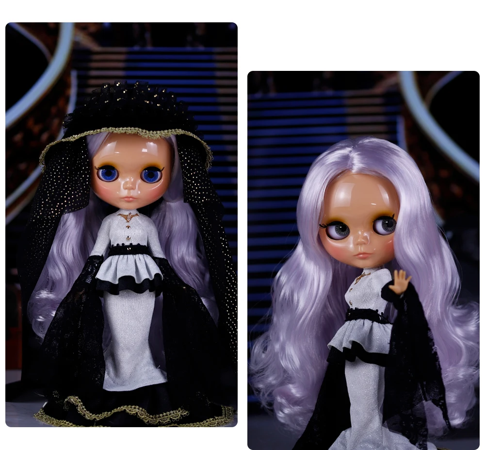 Neo Blythe Doll Elegant Gothic Witch & Cape Halloween Outfit 1 Neo Blythe Doll Elegant Gothic Witch & Cape Halloween Outfit 1