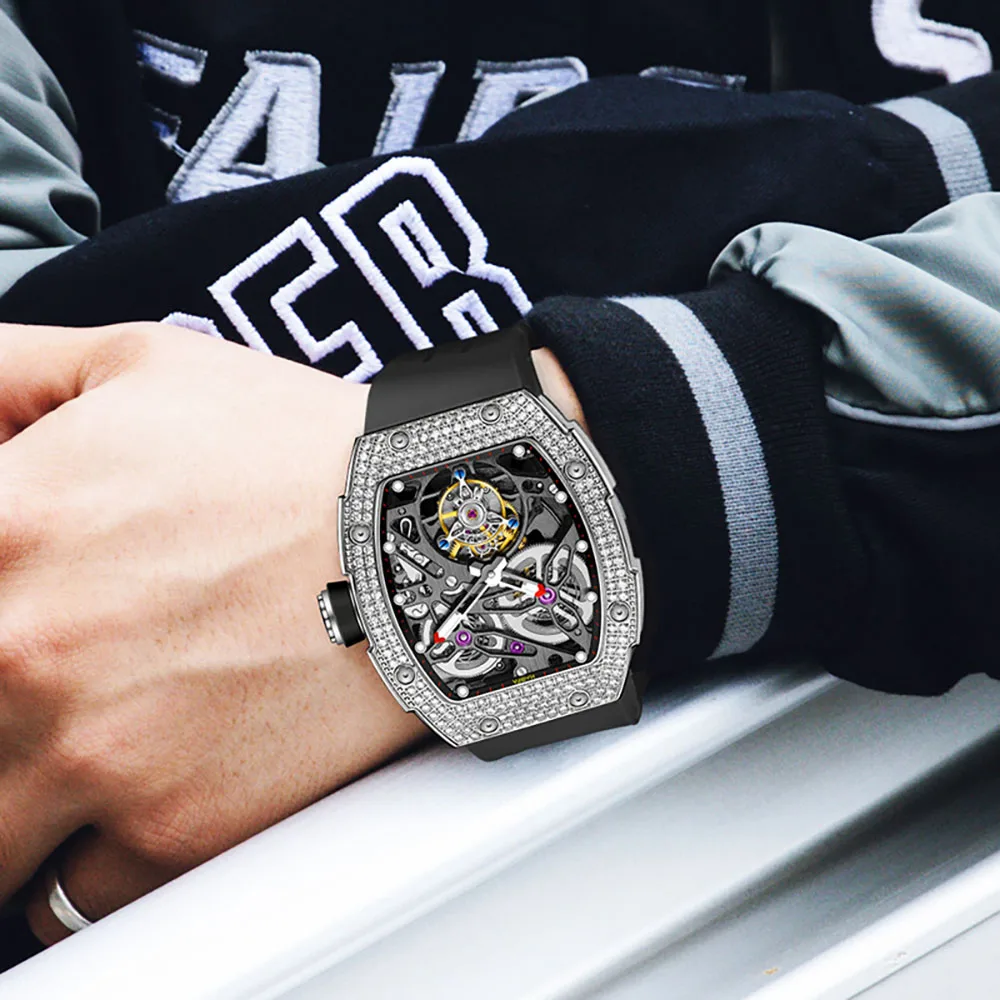Haofa Flying Tourbillon Часы с автоматическим механизмом Светящиеся бриллианты Механические часы с двойной пружиной Мужские роскошные деловые часы 1901-1S
Haofa Flying Tourbillon Часы с автоматическим механизмом Светящиеся бриллианты Механические часы с двойной пружиной Мужские роскошные деловые часы 1901-1S