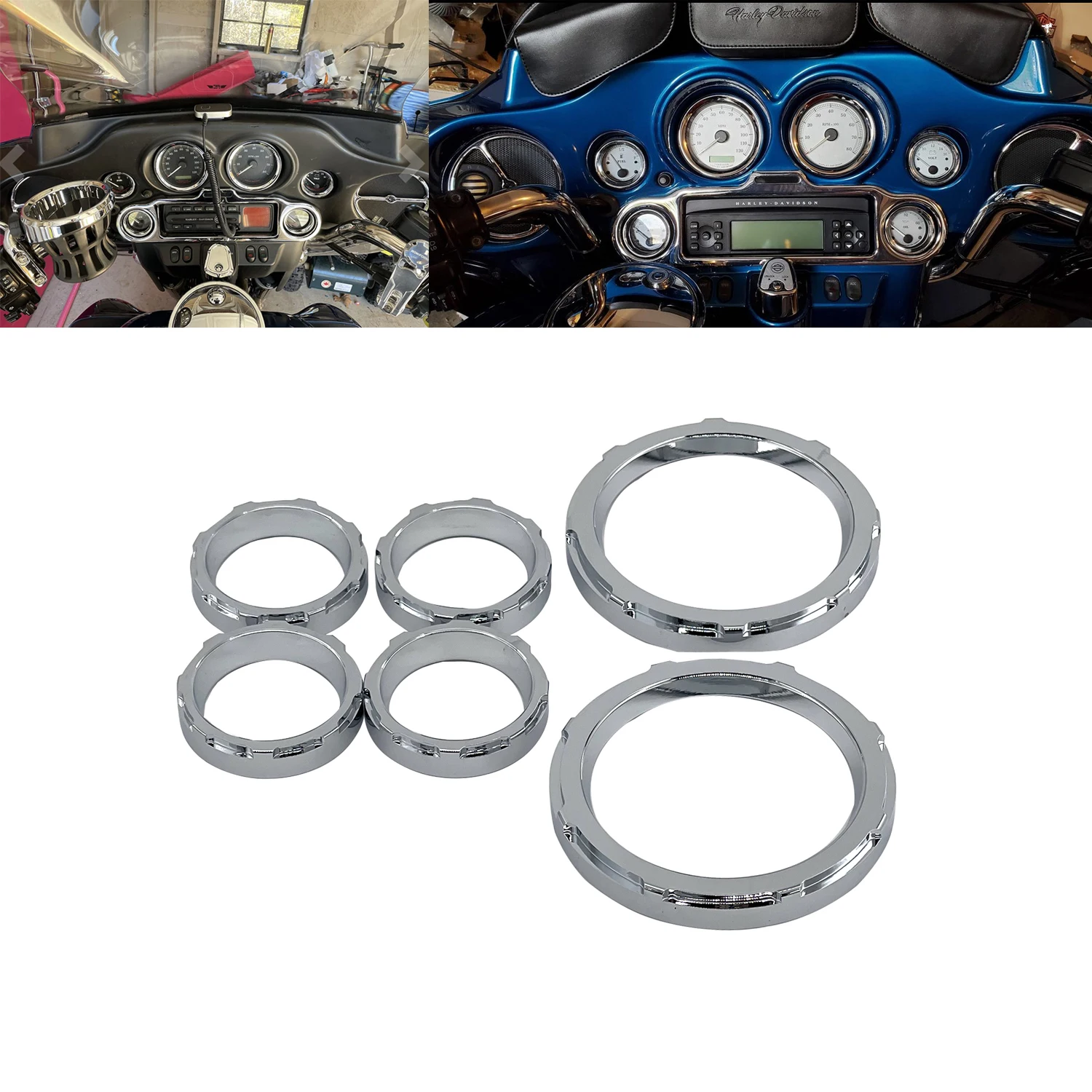 Instrument Cover Burst Speedometer Gauge Bezel Trim Ring For Harley Electra Street Road Glide Ultra Classic FLHX FLHT 1996-2013
Instrument Cover Burst Speedometer Gauge Bezel Trim Ring For Harley Electra Street Road Glide Ultra Classic FLHX FLHT 1996-2013