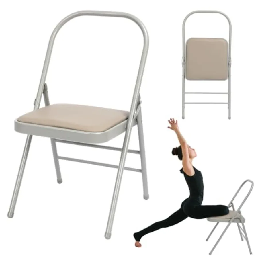 Yoga Auxiliary Chair with Lumbar Back Support Backless Folding Metal Foldable Flexibility Exercise Chair Balance Handstand Trai
Yoga Auxiliary Chair with Lumbar Back Support Backless Folding Metal Foldable Flexibility Exercise Chair Balance Handstand Trai