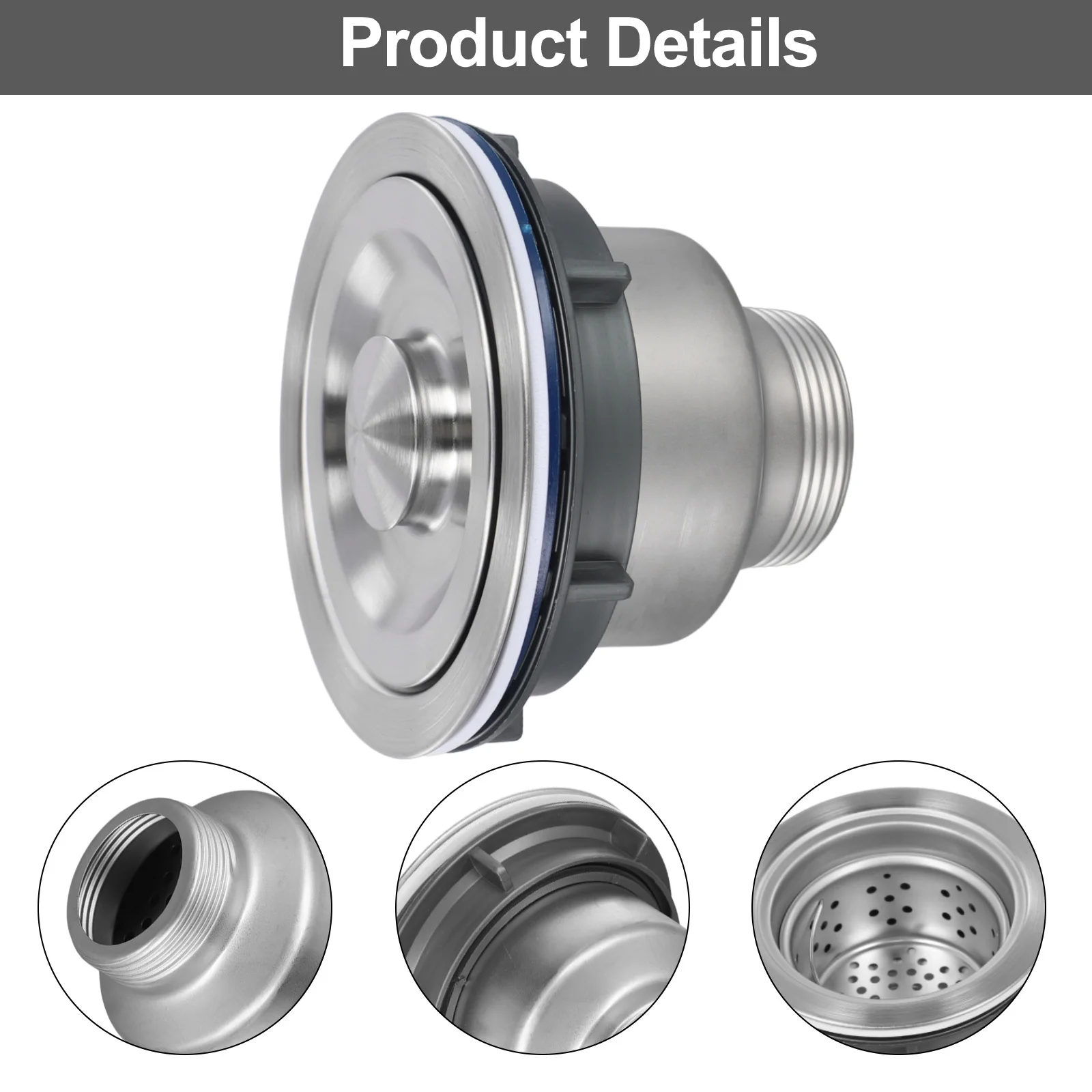 304 Stainless Steel Drain Basket 110mm with Threaded Port and Silicone Gasket for Stainless Steel Washbasins and Utility Sinks
304 Stainless Steel Drain Basket 110mm with Threaded Port and Silicone Gasket for Stainless Steel Washbasins and Utility Sinks