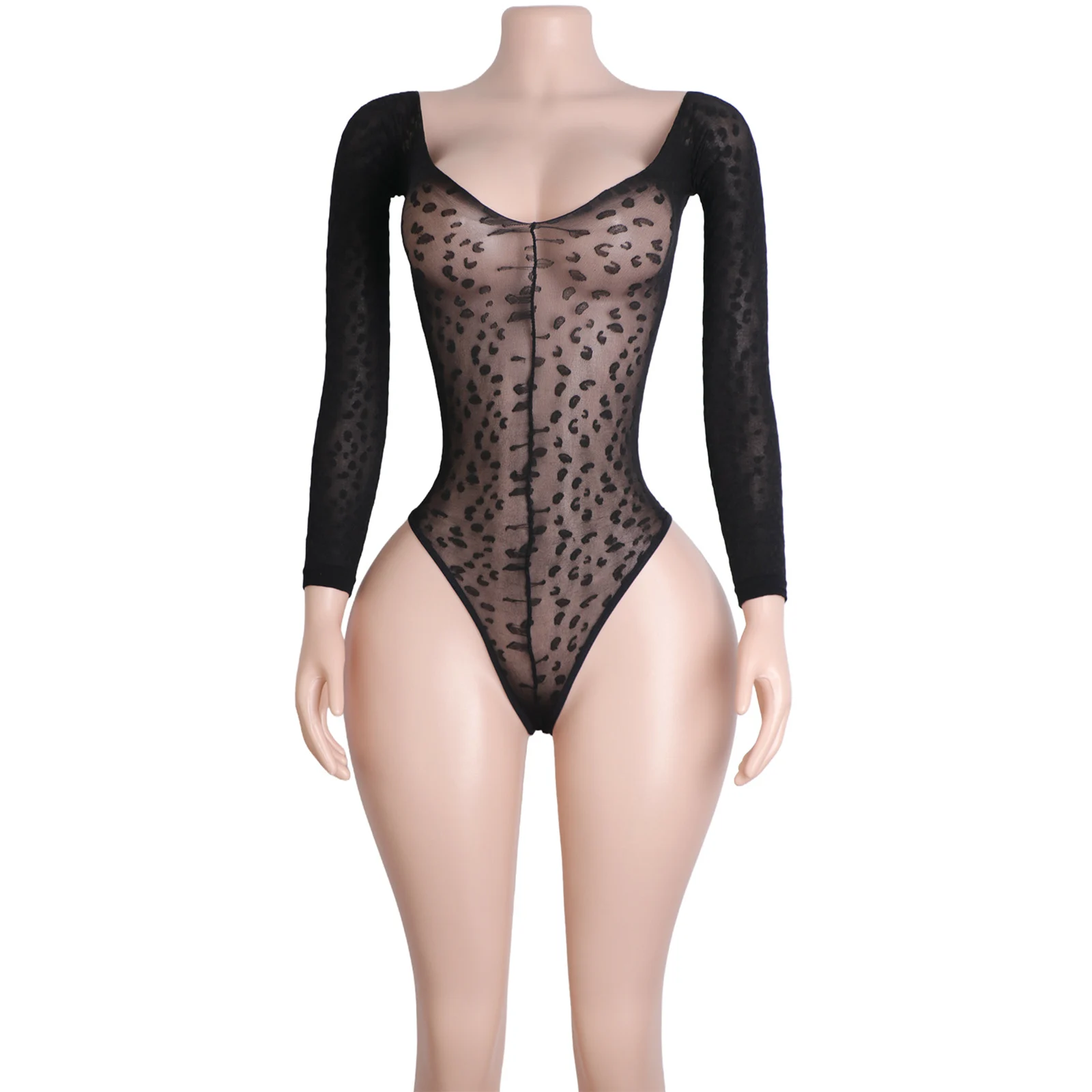 Leopard Print Swimsuit Striptease Server with Sleeves And Thong for Exotic Dancewear Nightclub Performance Shiny Outfit
Leopard Print Swimsuit Striptease Server with Sleeves And Thong for Exotic Dancewear Nightclub Performance Shiny Outfit