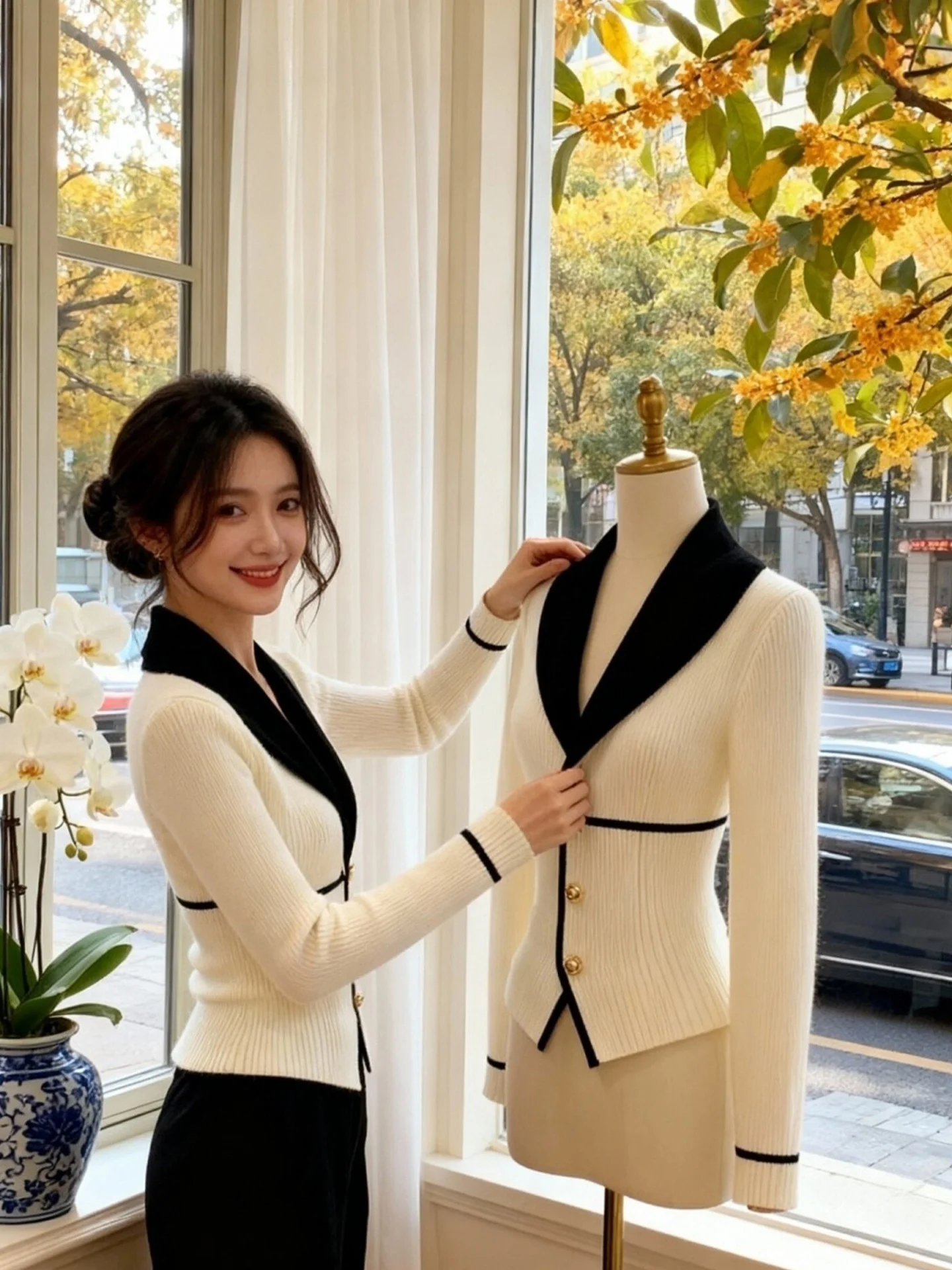 Spring Early Season Women's Long Sleeve Slim Fit Knitted Top Color Block Design Commute Style Light Maturity Fashion Base Shirt
Spring Early Season Women's Long Sleeve Slim Fit Knitted Top Color Block Design Commute Style Light Maturity Fashion Base Shirt