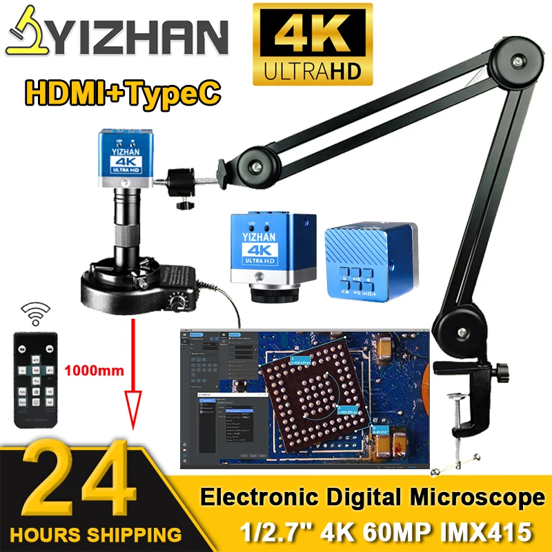 1-150X Zoom Lens Electronic Microscope 4K 60MP/48MP/13MP HD Industrial Camera HDMI 1080P Repair Tools For Phone PCB Soldering
1-150X Zoom Lens Electronic Microscope 4K 60MP/48MP/13MP HD Industrial Camera HDMI 1080P Repair Tools For Phone PCB Soldering