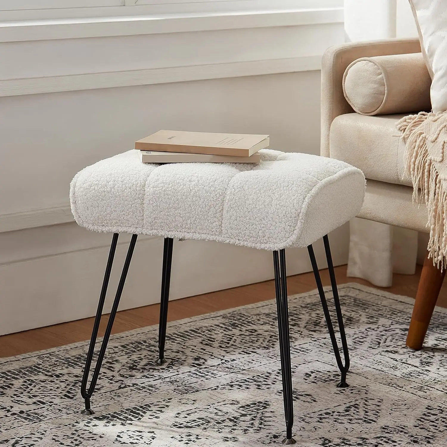 Sherpa Vanity Stools, Teddy Fur Foot Stools Ottoman With Metal Leg Vanity Stool Chair With Padded Seating Make Up Chairs For
Sherpa Vanity Stools, Teddy Fur Foot Stools Ottoman With Metal Leg Vanity Stool Chair With Padded Seating Make Up Chairs For