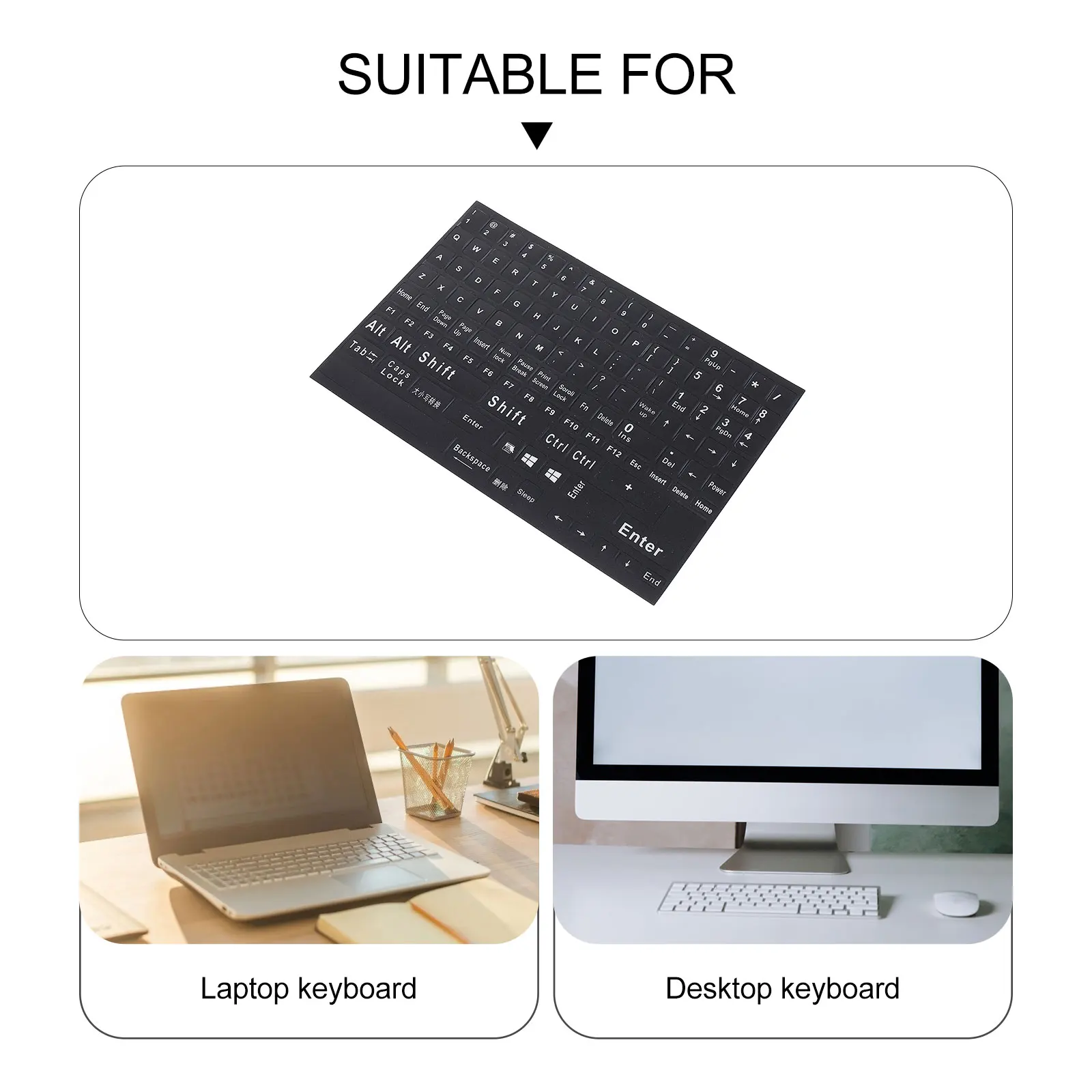 2pcs English Keyboard Stickers Full Keys Small -resistant Self-adhesive Laptop Desktop Computer Keyboard Accessories
2pcs English Keyboard Stickers Full Keys Small -resistant Self-adhesive Laptop Desktop Computer Keyboard Accessories