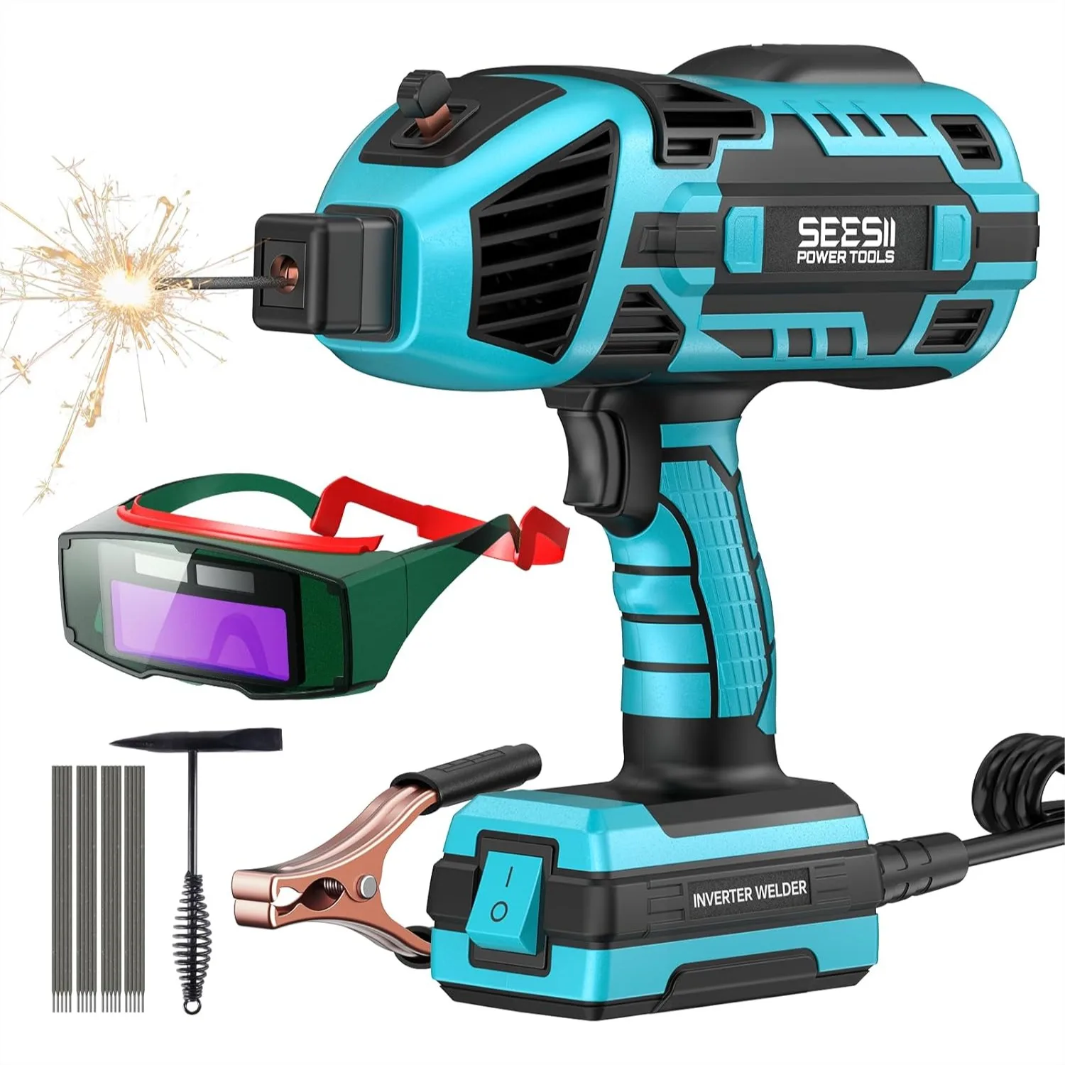 Portable Welder Handheld 110V 120A Welding Machine with Goggles & Chipping Hammer for Home DIY and Auto Repair
Portable Welder Handheld 110V 120A Welding Machine with Goggles & Chipping Hammer for Home DIY and Auto Repair