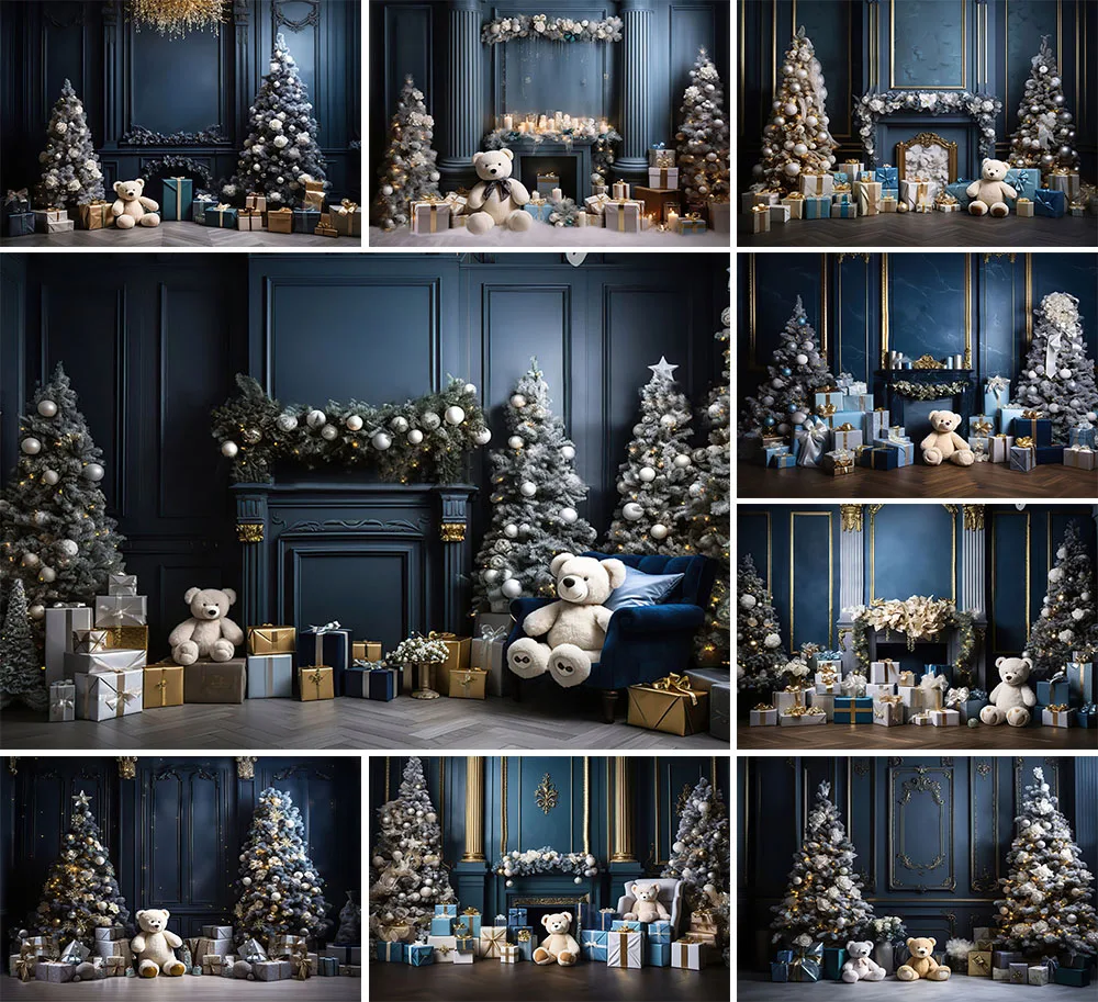Mehofond Photography Backdrop Vintage Blue European Wall Family Holiday Party Xmas Tree Toy Bear Fireplace Backgrounds Decor
Mehofond Photography Backdrop Vintage Blue European Wall Family Holiday Party Xmas Tree Toy Bear Fireplace Backgrounds Decor
