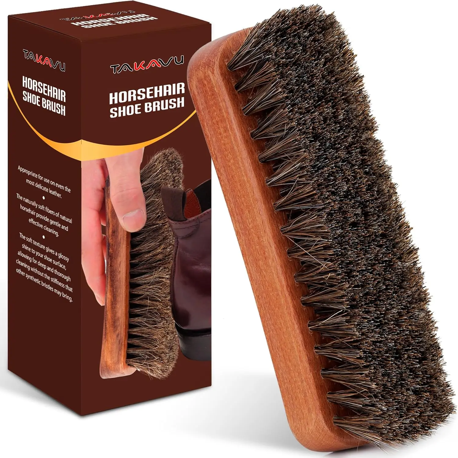 Horsehair Shoe Shine Brush with Concave Wood Handle for Boots, Shoes & Leather Care
Horsehair Shoe Shine Brush with Concave Wood Handle for Boots, Shoes & Leather Care