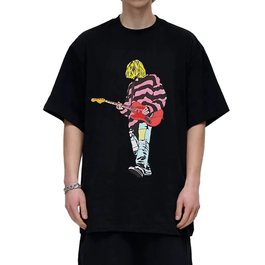 High Quality Kurt Cobain Cartoon harajuku Graphic T Shirts Men Women Fashion Oversized short sleeve T-shirts Unisex Cotton Tops
High Quality Kurt Cobain Cartoon harajuku Graphic T Shirts Men Women Fashion Oversized short sleeve T-shirts Unisex Cotton Tops