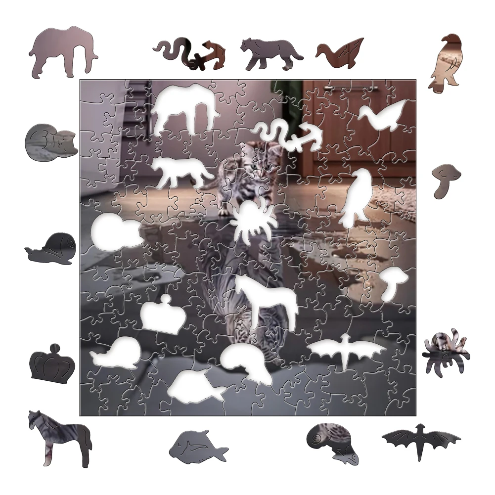 DIY Cat Tiger Wooden Puzzles Animal Puzzles Hell Difficulty Wood Toys Jigsaw Puzzles For Adults Toy Puzzles 3d Puzzle For Kids
DIY Cat Tiger Wooden Puzzles Animal Puzzles Hell Difficulty Wood Toys Jigsaw Puzzles For Adults Toy Puzzles 3d Puzzle For Kids