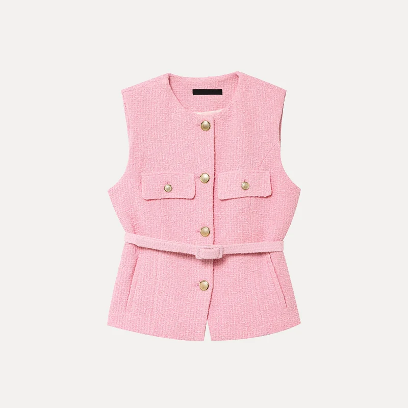 Z 2025 Spring Faion Textured Svel round Ne Vest Belted Women's Jaet Street Sle Polyester Fiber 00%
Z 2025 Spring Faion Textured Svel round Ne Vest Belted Women's Jaet Street Sle Polyester Fiber 00%