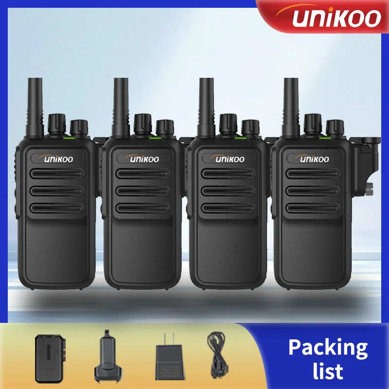 4 PCS UNIKOO UK390W Walkie Talkie One-click Matching Long Range 3-5Km 5W Powerful IP67 Waterproof Durable Two Way Radio
4 PCS UNIKOO UK390W Walkie Talkie One-click Matching Long Range 3-5Km 5W Powerful IP67 Waterproof Durable Two Way Radio