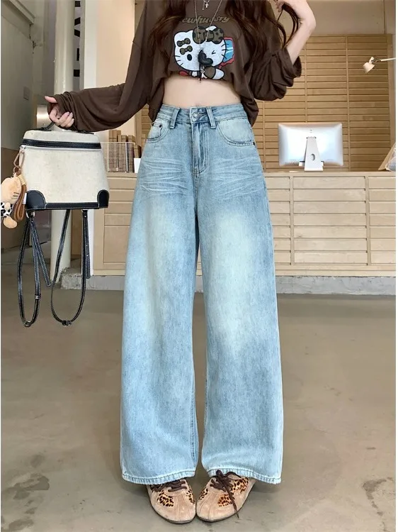 Light Wa High Waist Straight Leg Jeans Women's Spring Summer 2026 New Retro Versatile Loose Wide Leg Floor-Length Pants
Light Wa High Waist Straight Leg Jeans Women's Spring Summer 2026 New Retro Versatile Loose Wide Leg Floor-Length Pants