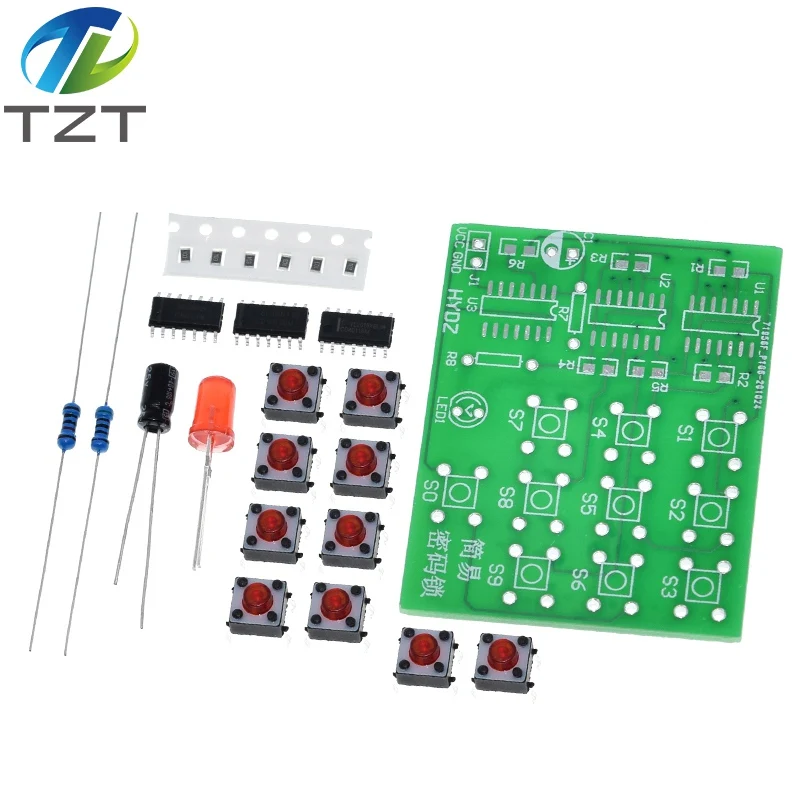 Multi-purpose simple electronic password lock kit electronic DIY kit Hobbyist, electronics lab Students
Multi-purpose simple electronic password lock kit electronic DIY kit Hobbyist, electronics lab Students