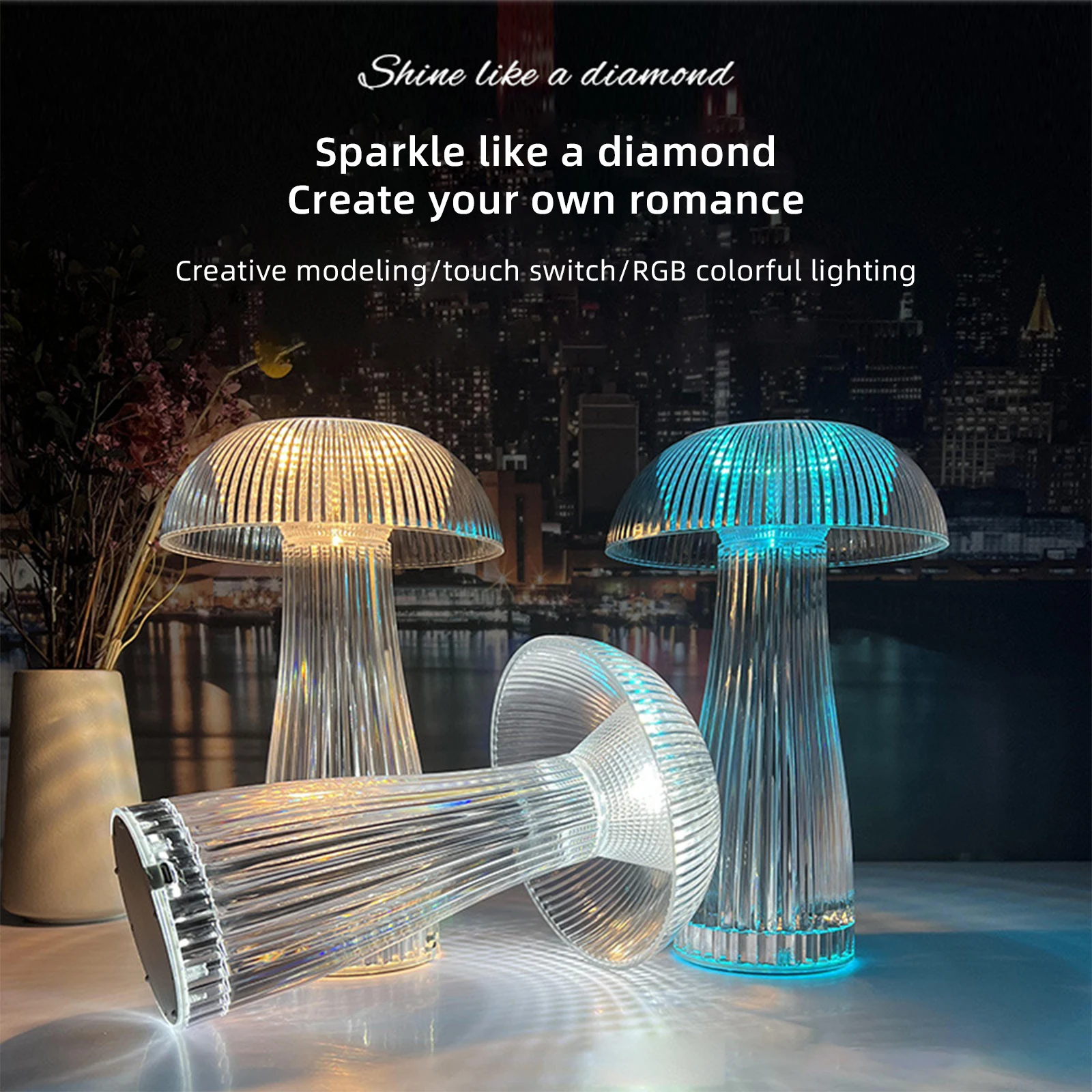 Bedside Lamp USB Rechargeable Durable Home Decor Touch Sensor Creative Mushroom Shape Night Light
Bedside Lamp USB Rechargeable Durable Home Decor Touch Sensor Creative Mushroom Shape Night Light