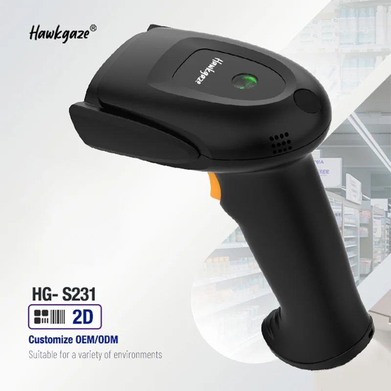 Беспроводной ручной 2D сканер штрих-кодов и QR-кодов
Беспроводной ручной 2D сканер штрих-кодов и QR-кодов