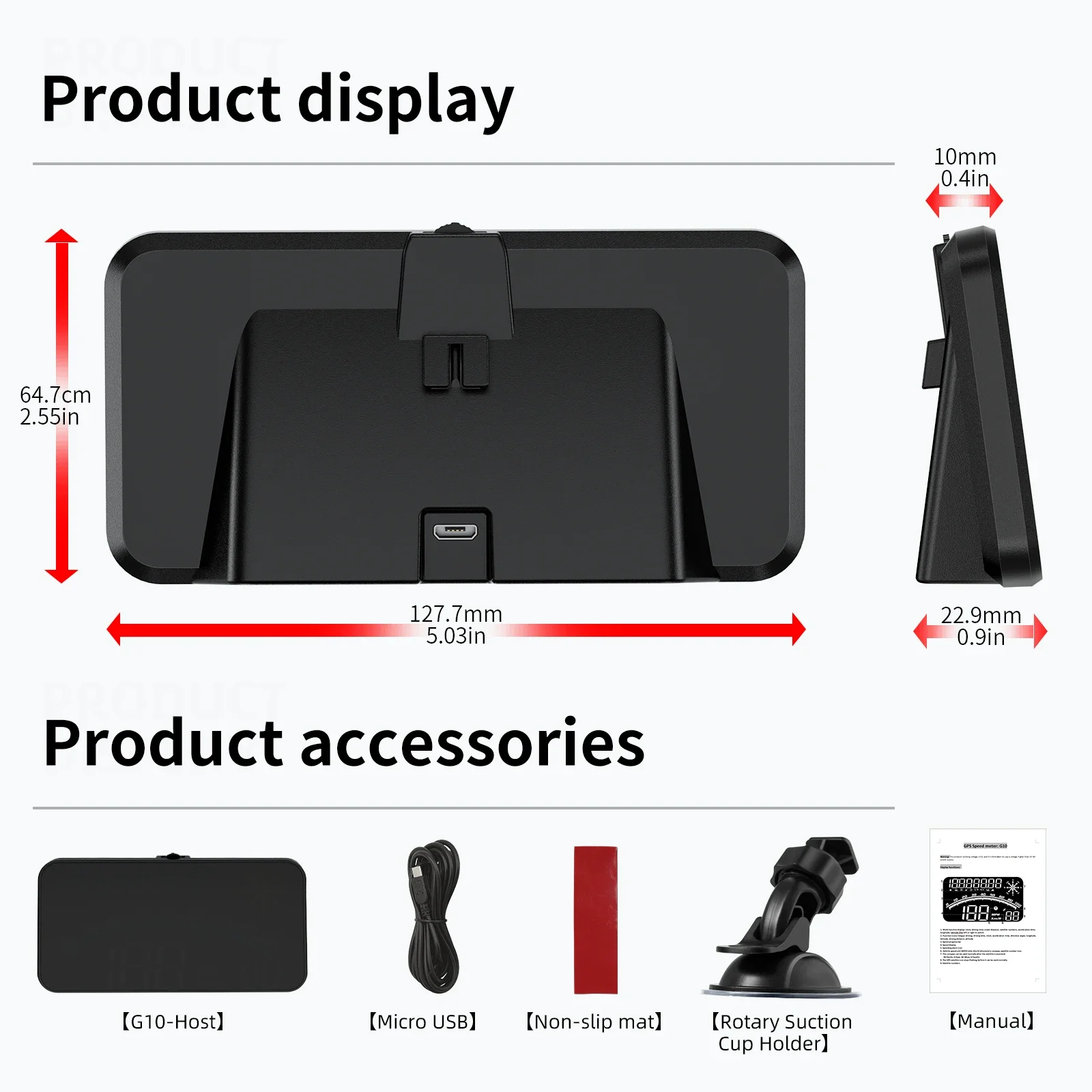 Car Head Up Display LED Display Windscreen Projector with Overspeed Fatigue Driving Alarm On Board Computer Fit For All Cars
Car Head Up Display LED Display Windscreen Projector with Overspeed Fatigue Driving Alarm On Board Computer Fit For All Cars