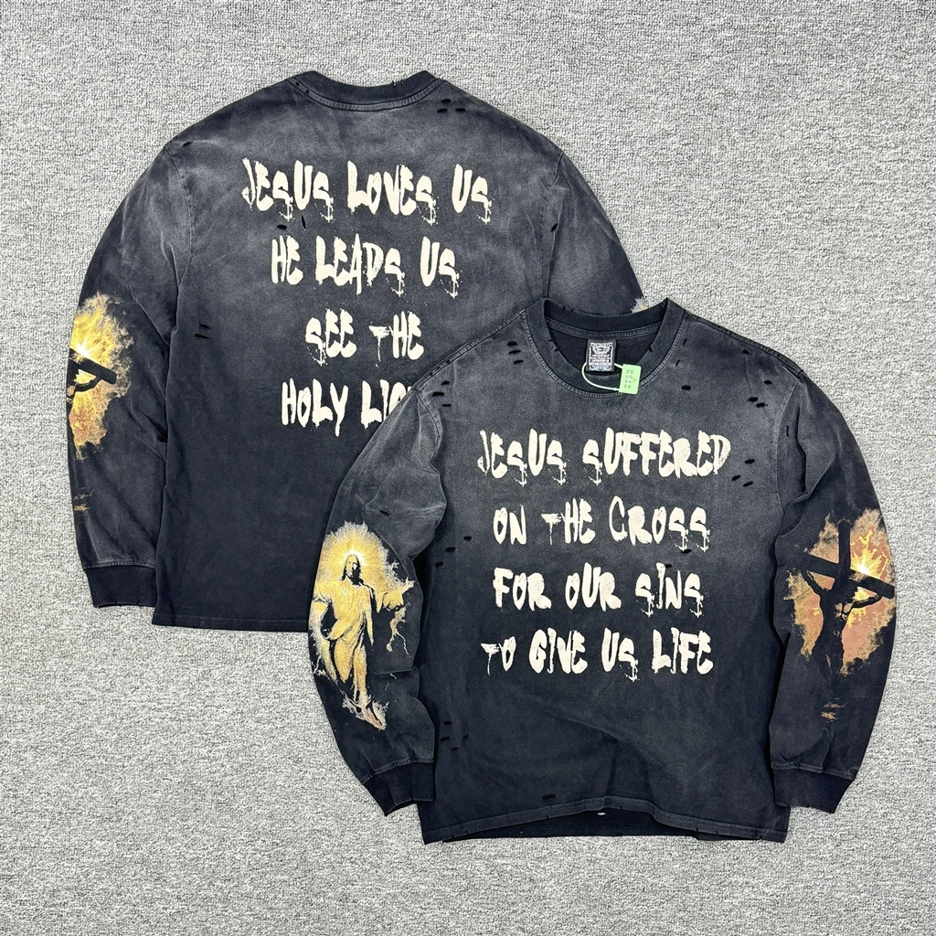 SAINT OF MICHAEL 2025 года, качественная уличная одежда в американском стиле, винтажная одежда, топы, свободная футболка большого размера с принтом, футболка из 100% хлопка для мужчин 
SAINT OF MICHAEL 2025 года, качественная уличная одежда в американском стиле, винтажная одежда, топы, свободная футболка большого размера с принтом, футболка из 100% хлопка для мужчин