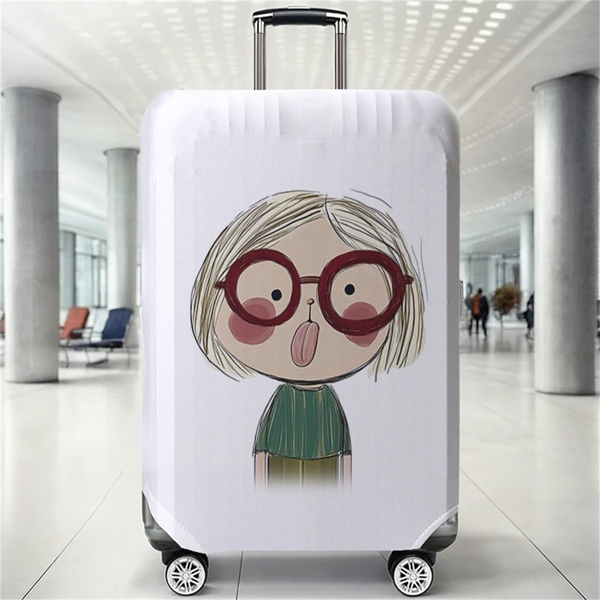 Glasses girl pattern luggage protection cover, suitable for 18-32 inch luggage covers, luggage handle gloves, travel accessories
Glasses girl pattern luggage protection cover, suitable for 18-32 inch luggage covers, luggage handle gloves, travel accessories