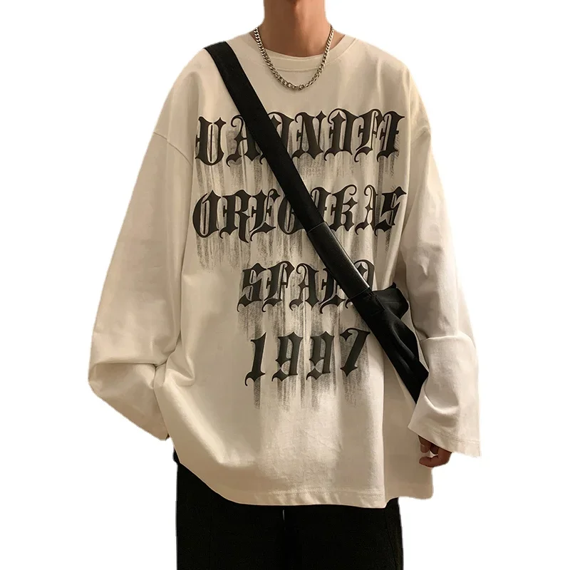 American Fashion 3d Letter Print Long Sleeve T-shirt Mens Autumn Hip Pop Color Block Tees Casual Cotton O-neck Loose Tops Men
American Fashion 3d Letter Print Long Sleeve T-shirt Mens Autumn Hip Pop Color Block Tees Casual Cotton O-neck Loose Tops Men