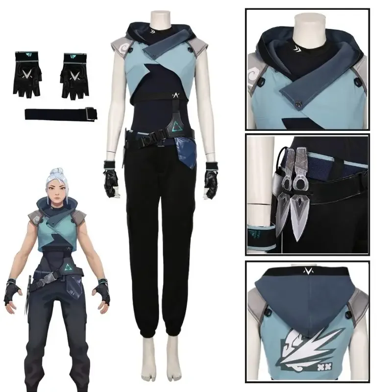 Valorant Jett Cosplay Costume Vest Hoodie Shorts Pants for Women Uniform Full Set Outfits Halloween Carnival Suit for Girls
Valorant Jett Cosplay Costume Vest Hoodie Shorts Pants for Women Uniform Full Set Outfits Halloween Carnival Suit for Girls