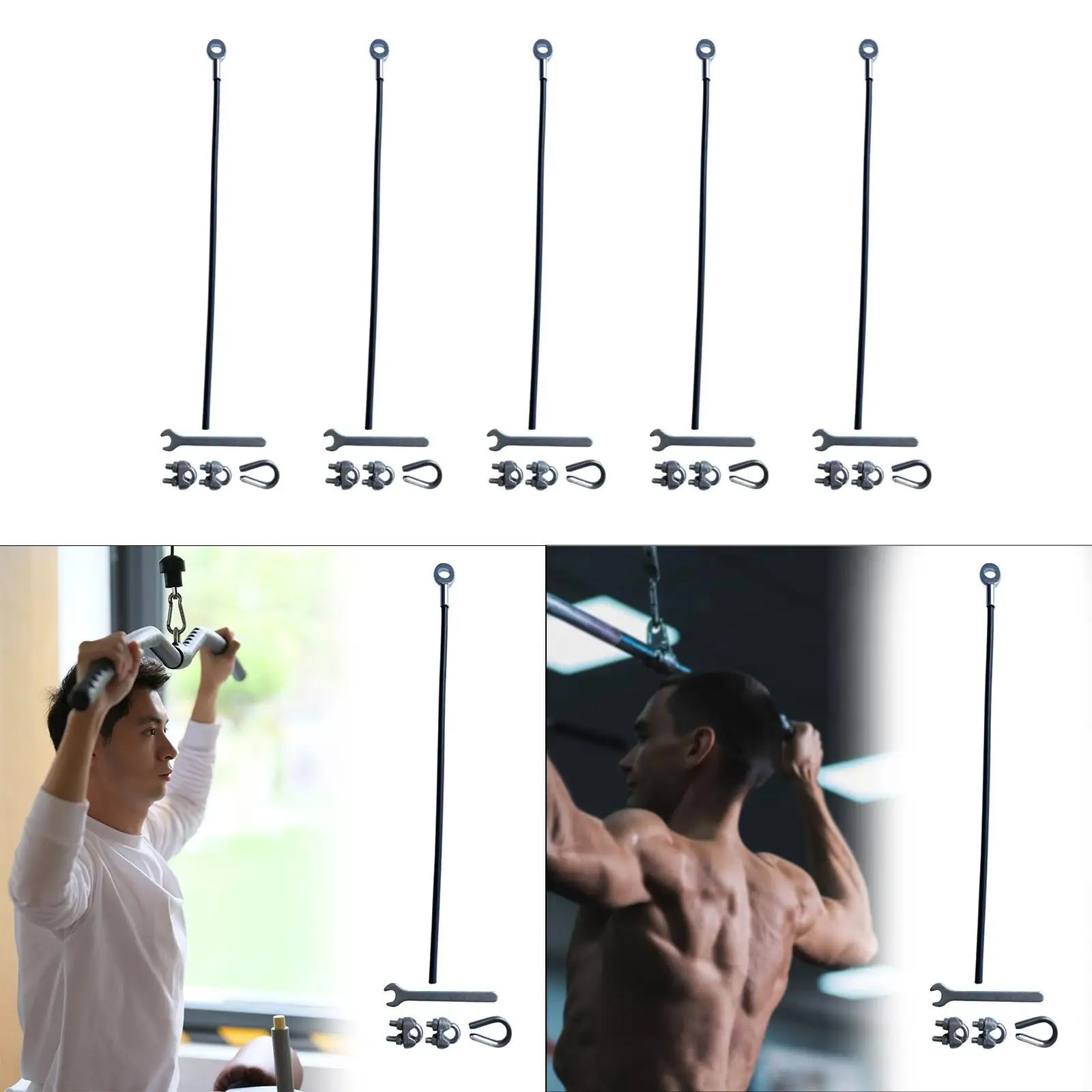 Fitness Pulley System Cable 5mm DIY Workout Portable Heavy Duty Wrists Arms Forearms Training Pulley Attachment Extension Cable
Fitness Pulley System Cable 5mm DIY Workout Portable Heavy Duty Wrists Arms Forearms Training Pulley Attachment Extension Cable