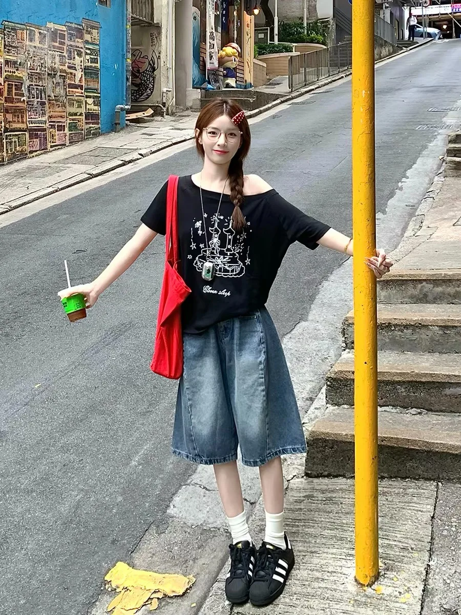 Retro American Washed Wide Leg Pants Women's Summer Six Knee-Length Loose Small Size Lazy Five-Fourth Pants High Waist
Retro American Washed Wide Leg Pants Women's Summer Six Knee-Length Loose Small Size Lazy Five-Fourth Pants High Waist